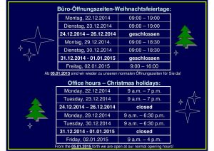 Büroöffnungszeiten Weihnachten 2014-001