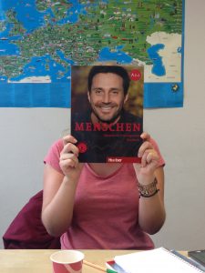 Deutsch Akademie Textbook - modelled by Erin